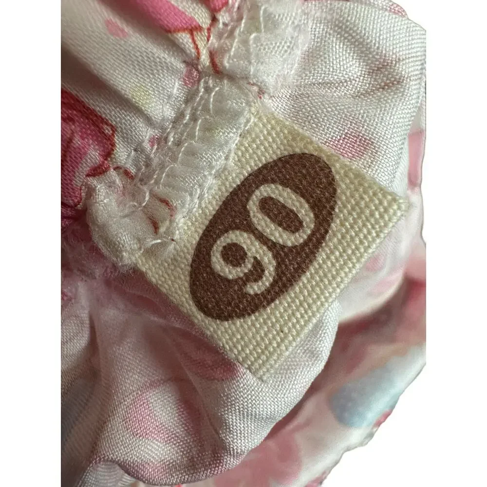 Canrulo Babies 12M Flying Sleeve Lemon Cartoon Cake Print Backless Pink Romper